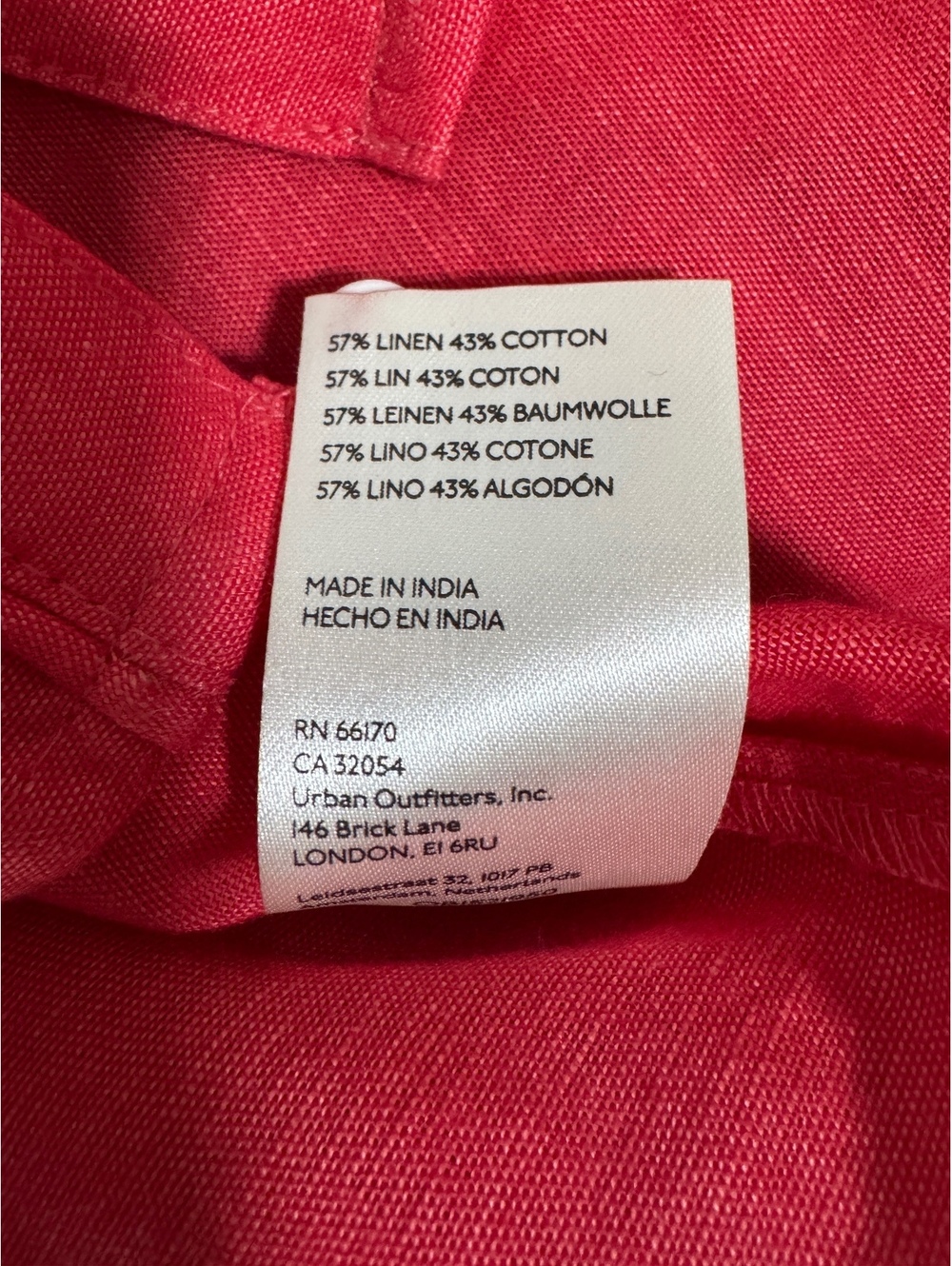 Maeve Anthropologie Linen Cotton Button Up Shirt Large Coral Coastal Summer Top - Picture 3 of 7